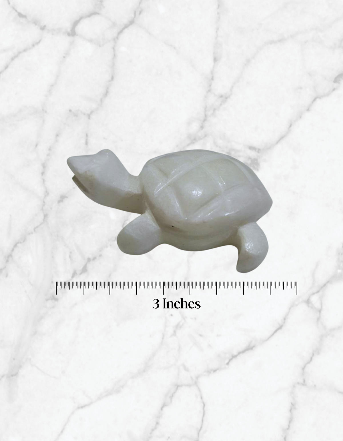 Marble Tortoise, White Marble Turtle, Marble Kachua(3.5 Inches) - Made in Makrana Marble