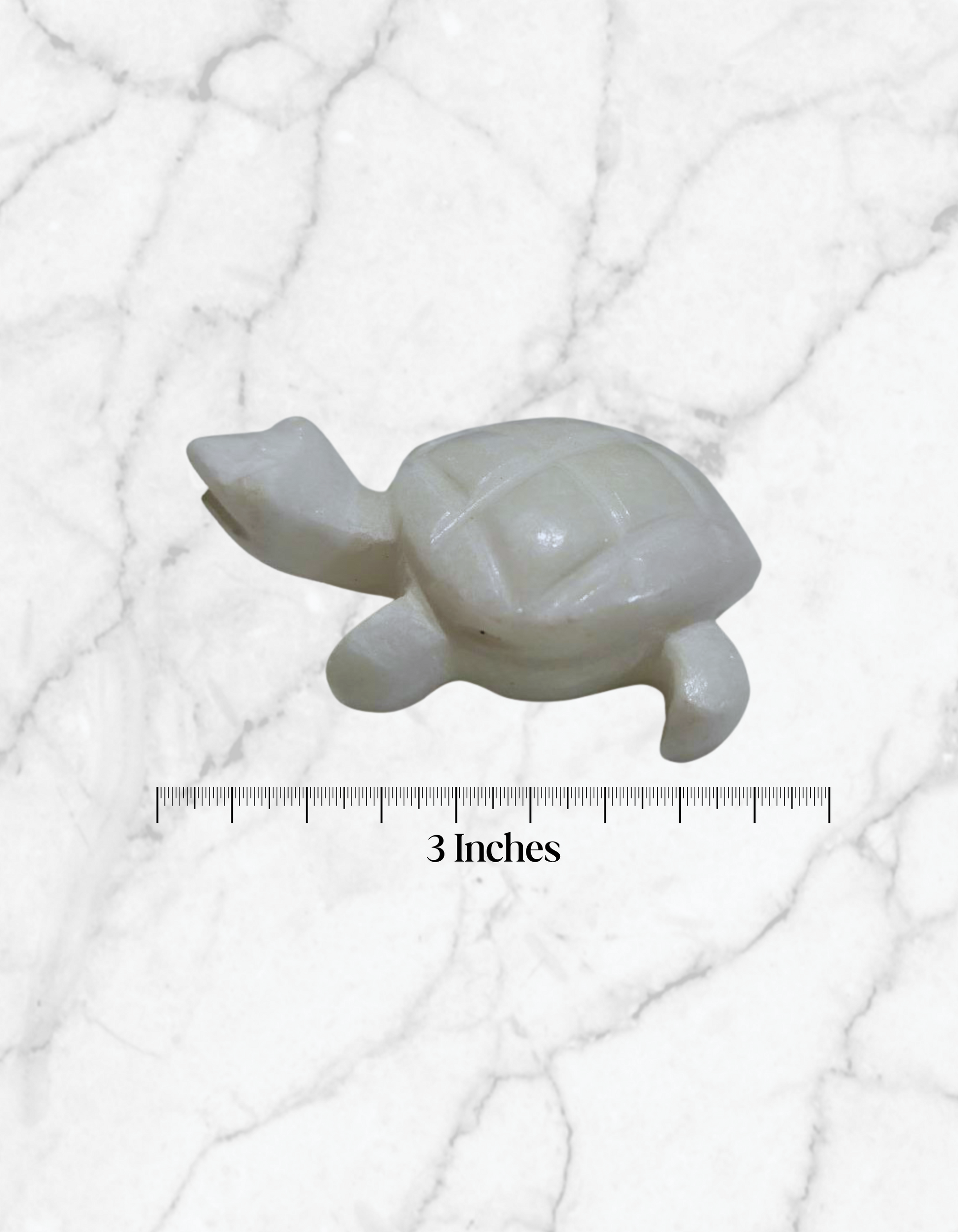 Marble Tortoise, White Marble Turtle, Marble Kachua(3.5 Inches) - Made in Makrana Marble