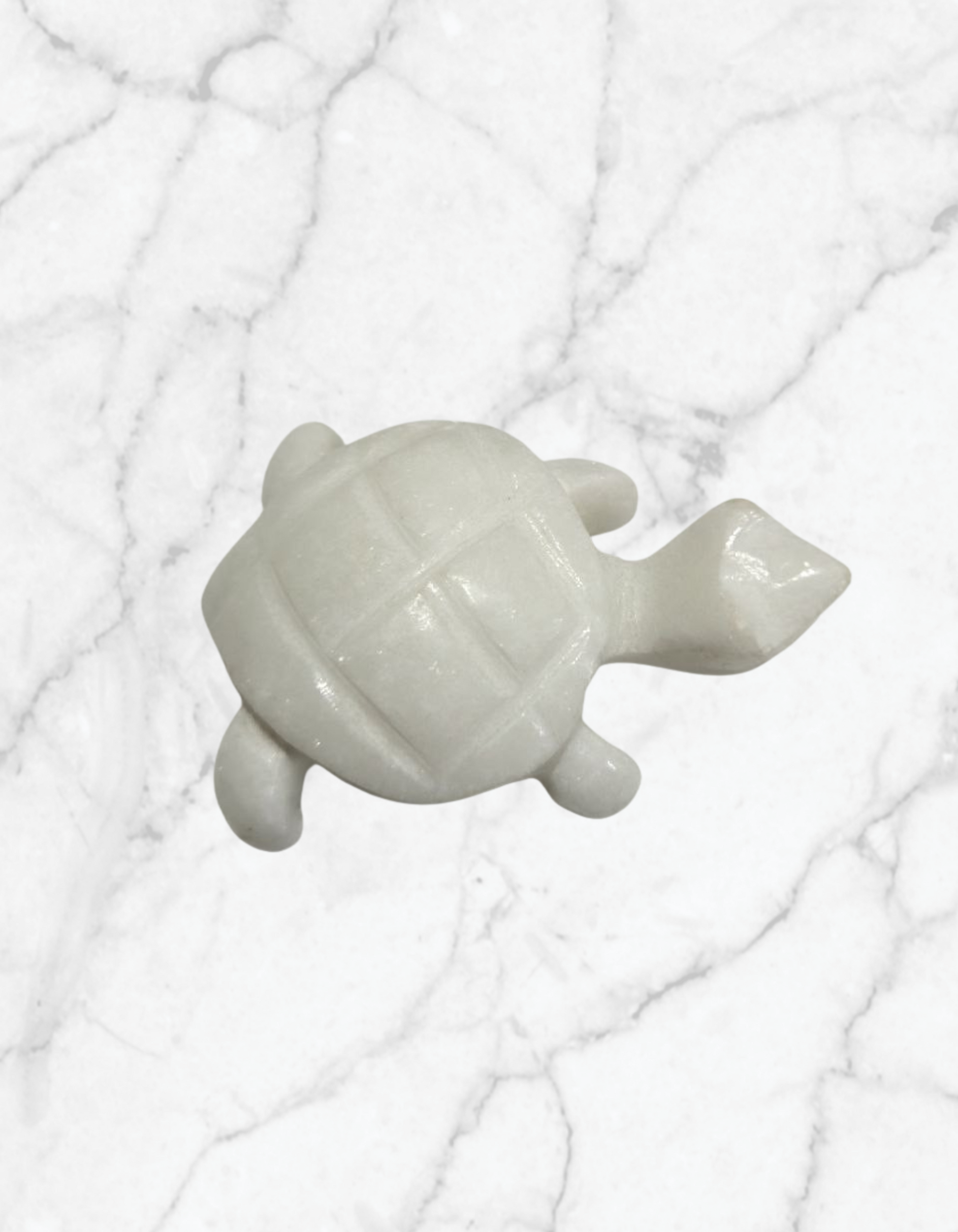 Marble Tortoise, White Marble Turtle, Marble Kachua(3.5 Inches) - Made in Makrana Marble
